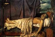 Joseph Denis Odevaere Lord Byron on his Death-bed china oil painting reproduction